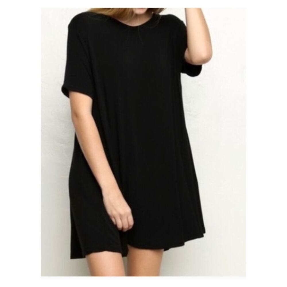 Black Brandy Melville T-Shirt Swing Dress
